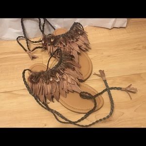 Feather sandals